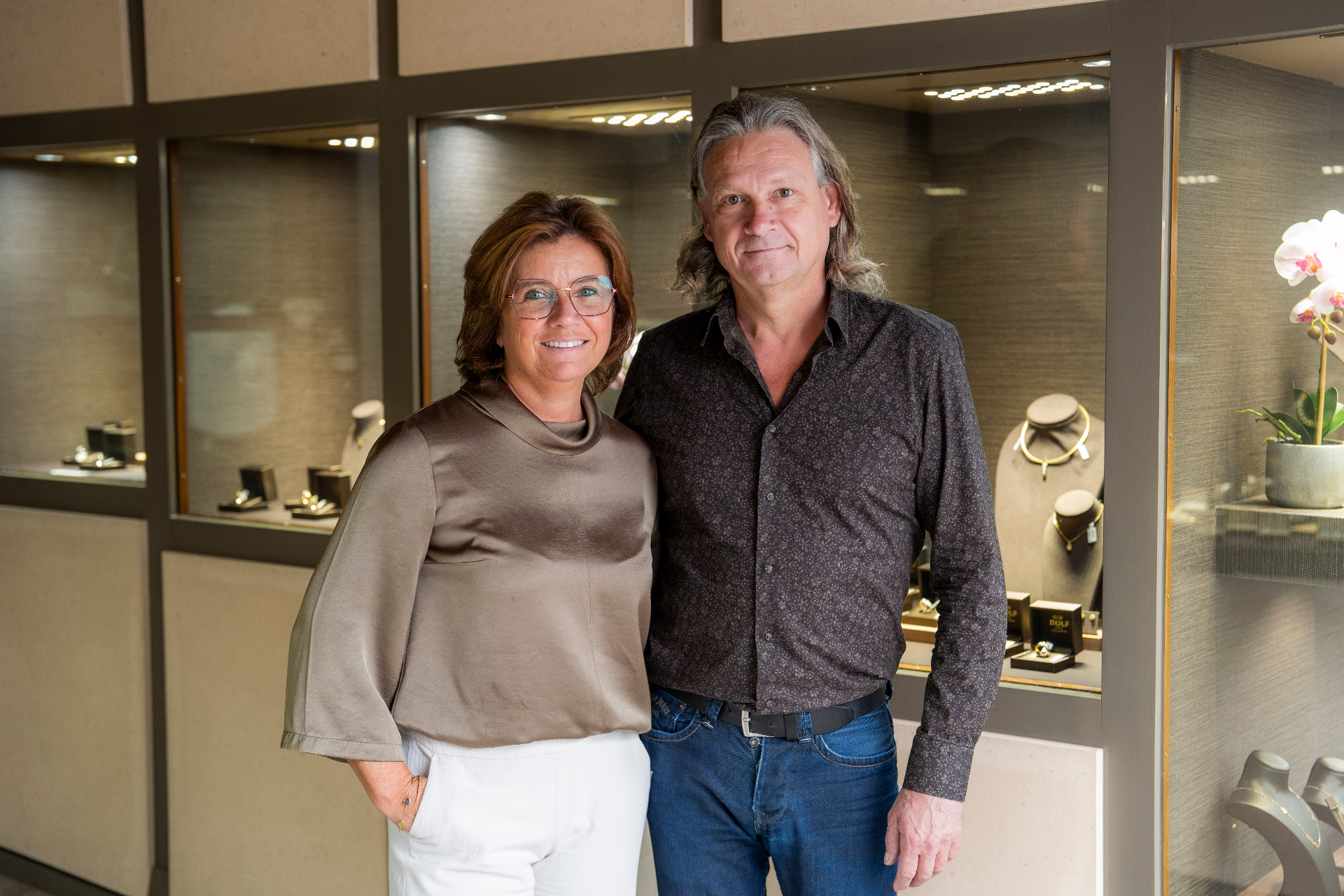 Gery en Claudie Nolf in hun winkel in Wevelgem